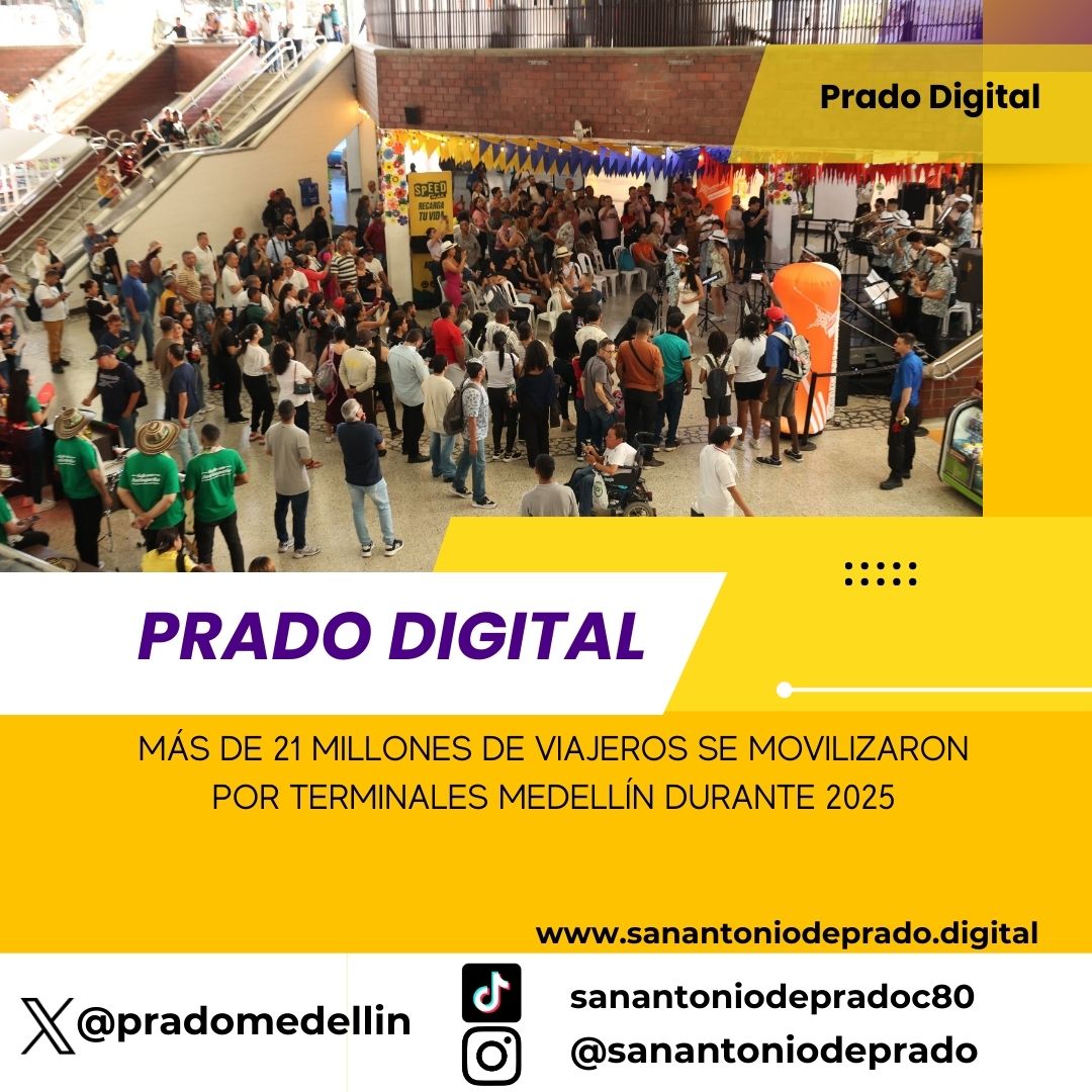 Más de 21 millones de viajeros se movilizaron por  Terminales Medellín durante 2025 