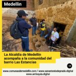 Alcaldía de Medellín acompaña a la comunidad de Las Estancias tras movimiento en masa en la Comuna 8
