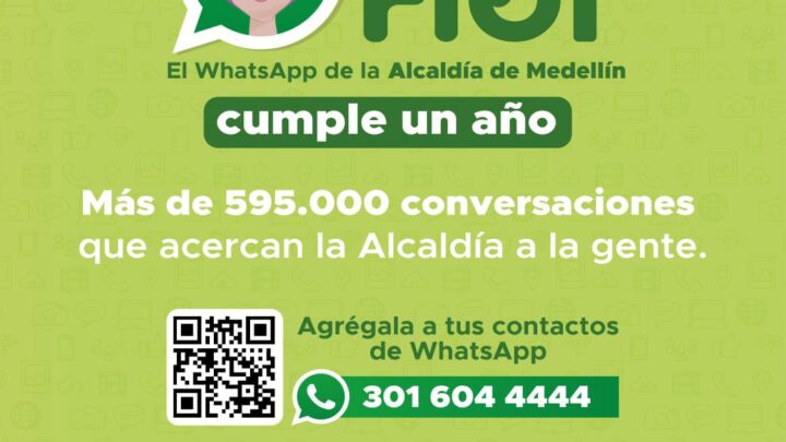 Flor, el canal de WhatsApp de la Alcaldía de Medellín 