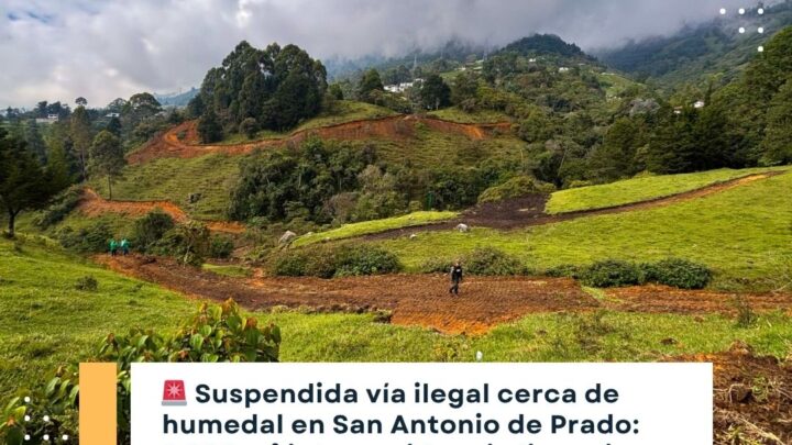 Suspendida Vía Ilegal Cerca Humedal San Antonio Prado